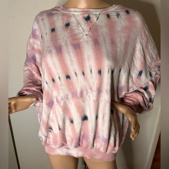 YOUNG Fabulous & Broke Women’s Juliette Crew Neck Tie Dye Sweatshirt Large EUC - Picture 2 of 4